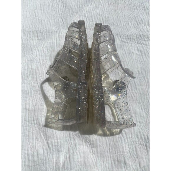 Baby GAP Clear Sparkle Jelly FSHMN Shoes Closed Toe Sandals -Girl’s -Size 10 T - Picture 8 of 9